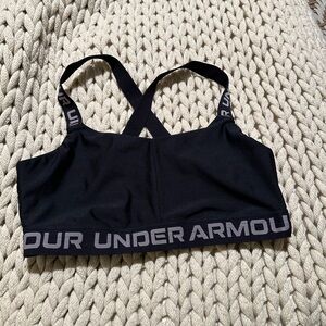 Under Armour Black Sports Bra with Logo Band